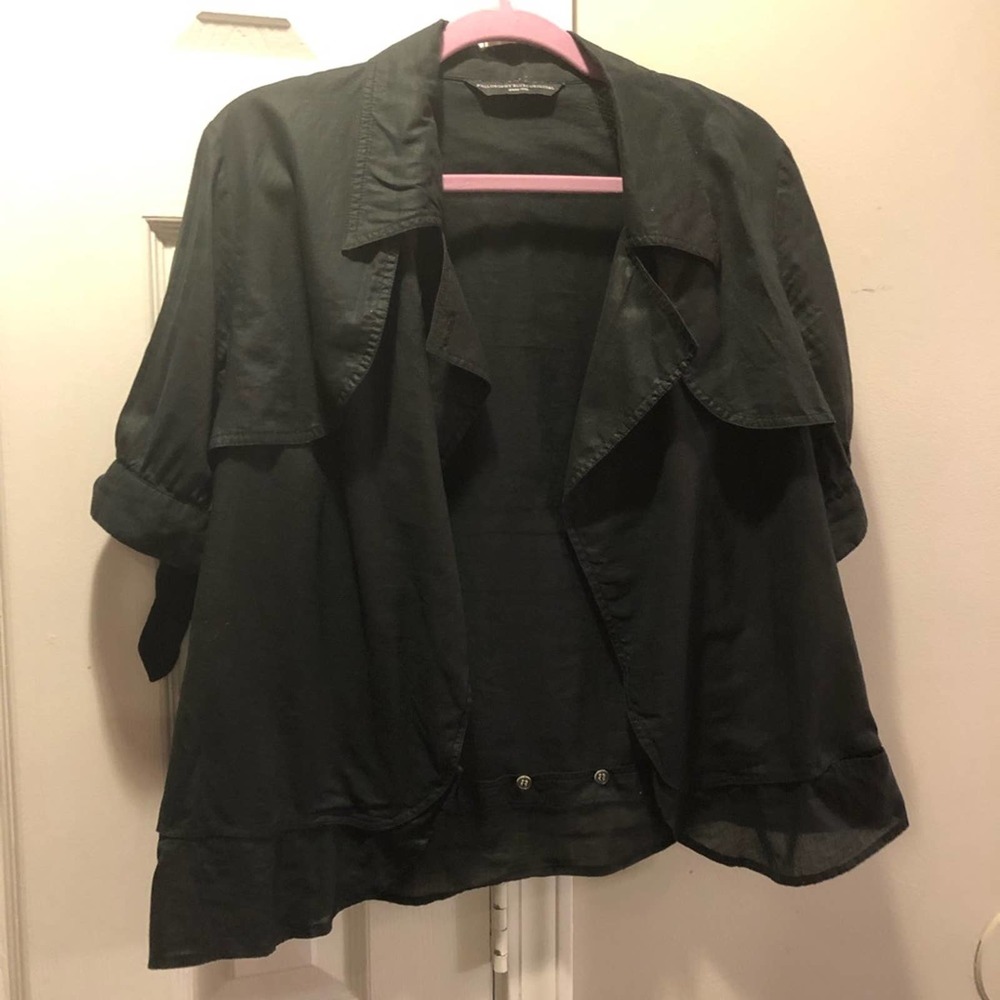 Philosophy Blues Original Open Shirt Blazer Large